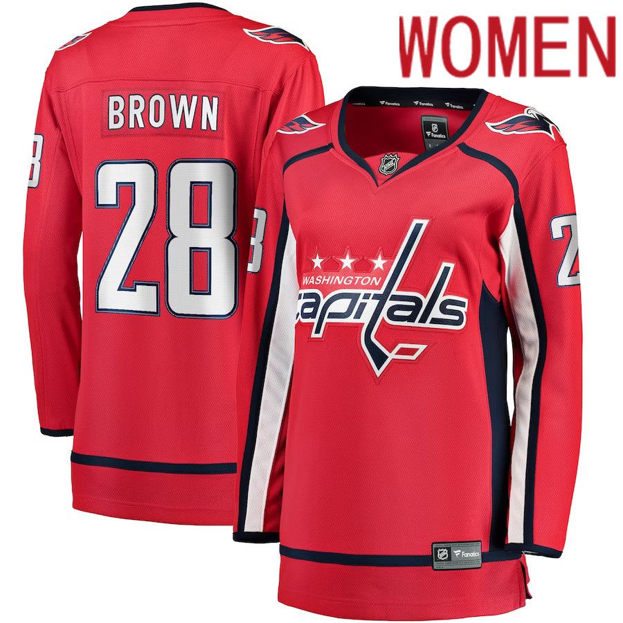 Women Washington Capitals #28 Connor Brown Fanatics Branded Red Home Breakaway Player NHL Jersey->washington capitals->NHL Jersey